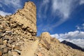 View on the Wakhan valley in the Pamir mountain inTajikistan Royalty Free Stock Photo