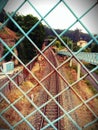 Fence of train tracks