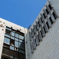 View of a wall with the broken windows Royalty Free Stock Photo