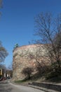 View on a wall of Buda Castle in Budapest