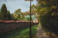 View of the Wall of the Casimir castle of Przemysl city Royalty Free Stock Photo