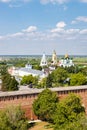 View of wall and churches of Kolomna Kremlin