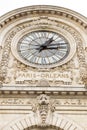 View of wall clock in D`Orsay Museum. D`Orsay - a museum on left bank of Seine, it is housed in former Gare d`Orsay Royalty Free Stock Photo