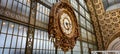 View of the wall clock in D`Orsay Museum.