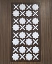 view of wall decoration using abstract ornament with simple pattern Royalty Free Stock Photo