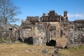 View of wall and doorway ruins at the 11th century Preah Vihear Temple complex