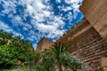 View of the walls of the Alcazaba of Almeria (Almeria Castle) Royalty Free Stock Photo