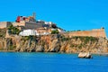 Dalt Vila, the old town of Ibiza Town, in Ibiza, Balearic Island Royalty Free Stock Photo
