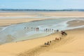 View from walls of Mont Saint Michel, France