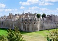 View of the walls of the Tower of London Royalty Free Stock Photo