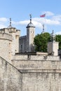 View of the walls of the Tower of London, London, Great Britain Royalty Free Stock Photo