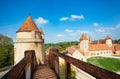 View from walls and towers of Blandy medieval castle Royalty Free Stock Photo