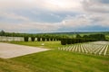 View at the War Cemetery near World War Memorial in Verdun - France Royalty Free Stock Photo