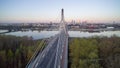 View on Warsaw city centre and the Swietokrzyski bridge.