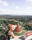 View of Wat Huay Pla Kang from Guan Yin, Big White Buddha Chiang Rai, Thailand