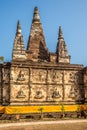 View at the Wat of Jed Yod in the streets of Chiang Mai town - Thailand Royalty Free Stock Photo