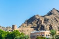 View of a watch tower on a hill in Muscat, Oman Royalty Free Stock Photo