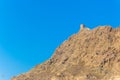 View of a watch tower on a hill in Muscat, Oman....IMAGE Royalty Free Stock Photo