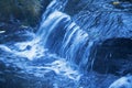 SMALL WATERFALL CASCADING OVER ROCKS Royalty Free Stock Photo