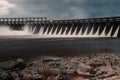 View of the water dam-Nagarjuna Sagar Dam in Peda, India