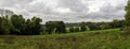 View of water-meadow alongside the River Thames in Runnymede, Surrey, UK Royalty Free Stock Photo