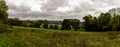 View of water-meadow alongside the River Thames in Runnymede, Surrey, UK Royalty Free Stock Photo