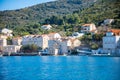 View from water of mediterranean town Vis without tourists. Yachtind destination, island Vis, Croatia Royalty Free Stock Photo