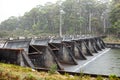 View of water release gates on a waterway