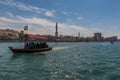 A view of a water taxi on the Dubai Creek in the UAE Royalty Free Stock Photo