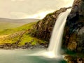 View of a waterfall in Bildudalur, Iceland Royalty Free Stock Photo