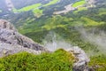 View from Waterfall Hydnefossen on VeslehÃÂ¸dn Veslehorn to Norwegian landscape