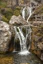 View of a Waterfall at Yuntai Mountain in Henan, China Royalty Free Stock Photo