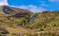 A view of waterfalls beside Loch Leathan on the Isle of Skye, Scotland