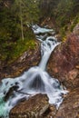 View of the Waterfalls of Mickiewicz, the High Tatras on Roztoka stream. Poland