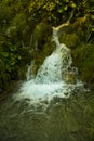 View of waterfalls in Plitvice Lakes National Park.