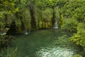 View of waterfalls in Plitvice Lakes National Park.