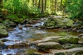 A view of the waterfalls of the river Ilse in the Harz Mountains Royalty Free Stock Photo