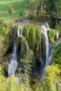 Aerial view of multiple waterfalls at croatia Royalty Free Stock Photo