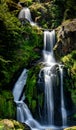 View of the waterfalls in Triberg in the Black Forest region of Germany in summer Royalty Free Stock Photo