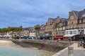 View of waterfront in Cancale, France Royalty Free Stock Photo