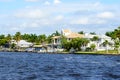 Waterfront home by the bay near Cape Coral, Florida, U.S.A Royalty Free Stock Photo