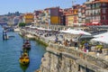 View of the waterfront in the old town in Porto, Portugal Royalty Free Stock Photo