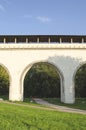Waterworks Rostokinsky aqueduct in the Yauza River Valley in Moscow