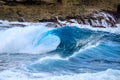 View of the waves from Sunset Point beach at Sandy Bay, Nusa Lembongan, Indonesia Royalty Free Stock Photo