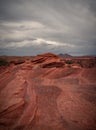 View of Wavy Stones Made with Red Rock Royalty Free Stock Photo