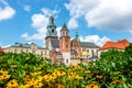 Wawel cathedral on the Wawel Hill in Krakow, Poland Royalty Free Stock Photo