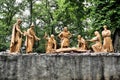 A view of the Way of the Cross in Lourdes Royalty Free Stock Photo