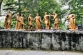 A view of the Way of the Cross in Lourdes Royalty Free Stock Photo