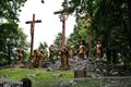 A view of the Way of the Cross in Lourdes Royalty Free Stock Photo