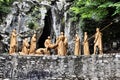 A view of the Way of the Cross in Lourdes Royalty Free Stock Photo